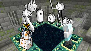 "にゃんこ大戦争"のネコが協力してくれる世界【マイクラ】