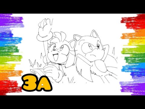 Sonic and Amy Rose Love Coloring Pages/ Jim Yosef-Samurai [NCS Release]