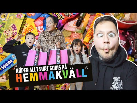 Köper ALLT SURT GODIS På Hemmakväll - VLOGG