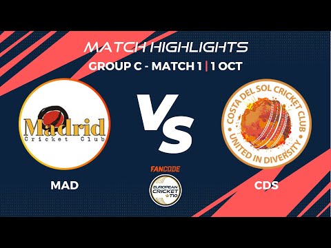 Group C, Match 1 - MAD vs CDS | Highlights | FanCode ECS Spain, 2022 Day 5 | ECT22.075