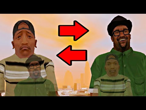 CJ Junior and Smoke switch bodies - GTA San Andreas Loquendo.