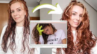 I Tried Zendaya's Curly Hair Routine BUT my hair is wavy