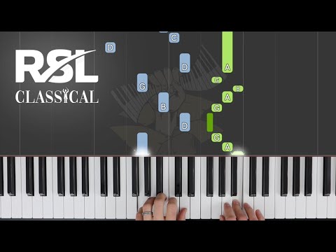 Minuet in G / RSL (Rockshool) Classical Piano Grade 1 / Synthesia Piano tutorial