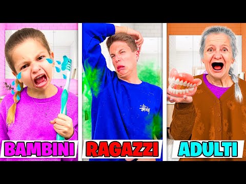 3 TIPI DI PERSONE IN BAGNO! *BAMBINI vs RAGAZZI vs ADULTI*