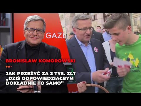 Komorowski po latach o słynnym „Zmień pracę, weź kredyt”