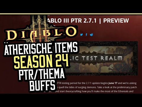 Ätherische Items - Diablo 3 Season 24 Vorschau PTR | Patch 2.7.1