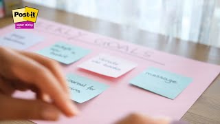 Post-It Set and Track Weekly Goals with 100% Recycled Super 
