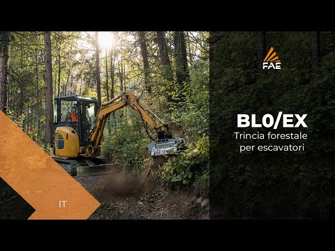 Trincia forestale FAE BL0/EX per escavatori da 2 a 4 t