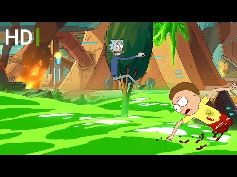 Evil Morty destroy Citadel - Rick and Morty  Season 5(green portal)
