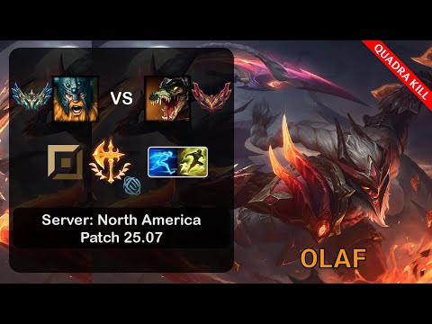Olaf Top vs Renekton - NA Challenger - Patch 25.07