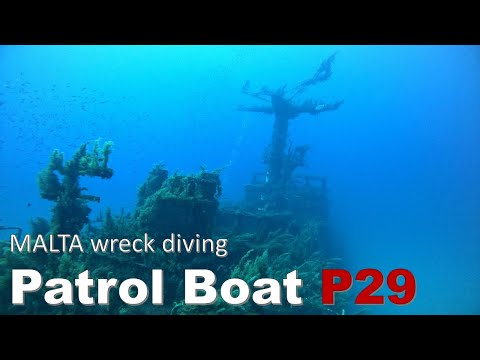 Paolo VDL: Best Malta Wrecks - immersione sul Relitto della PATROL BOAT P29 (light:Orcatorch D550)