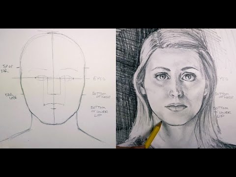 How to draw facial proportions