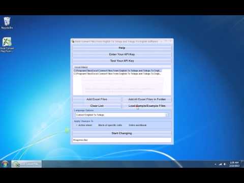 Excel Convert Files From English To Telugu and Telugu To English Software