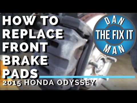 2015 HONDA ODYSSEY - HOW TO REPLACE FRONT BRAKE PADS - DIY