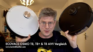ECOVACS DEEBOT OZMO T8, T8+ & T8 AIVI Vergleich
