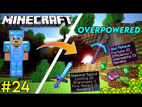 Shubham Gamer - Becoming Overpowered In Minecraft With The Best Enchantments | Minecraft Gameplay #24