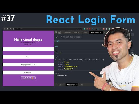 37 React Login Form Challenge in React in Hindi 2020
