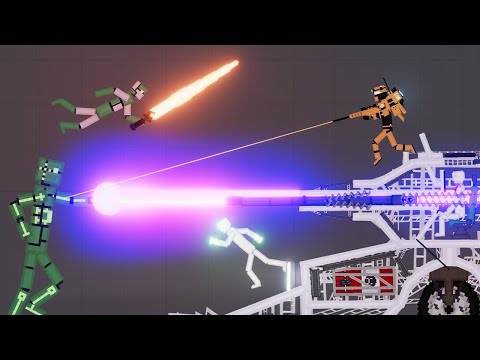 Bio Droids Fight Humans in People Playground - People Playground 1.21.3