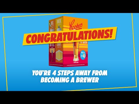 Brew your own beer in 4 easy steps with the Coopers DIY Beer 1st Batch Brew Kit!