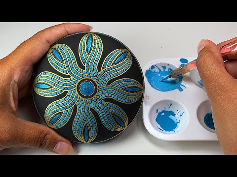 Mandala Art Dot Rock Painting Stones | How to Paint #Mandala for Beginners Satisfying Tutorial Ideas