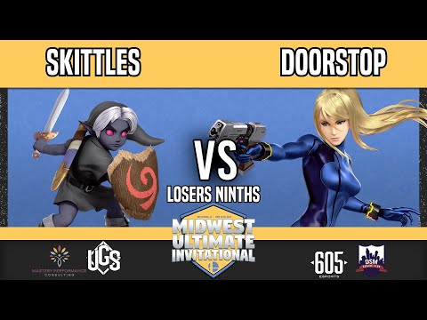 Midwest Ultimate Invitational - Losers Ninths - skittles(Young Link) Vs. Doorstop(Zero Suit samus)