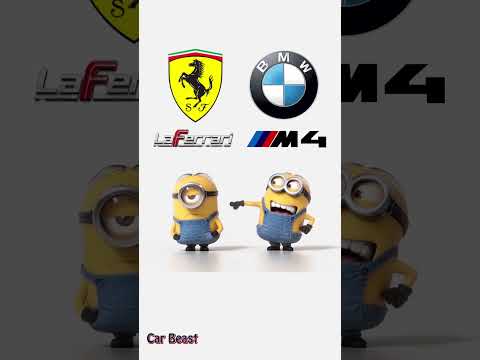 Ferrari LaFerrari vs BMW M4  Minions style funny #tiktok #bmw #ferrari #car #edit #automobile #fyp