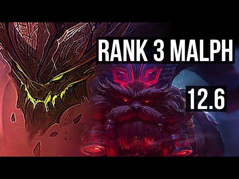 MALPHITE vs ORNN (TOP) | Rank 3 Malph, 67% winrate, 1/1/7 | BR Challenger | 12.6