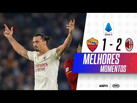 IBRAHIMOVIC FAZ GOLAÇO DE FALTA À LA R10 E DÁ SHOW| Roma 1 x 2 Milan | Campeonato Italiano