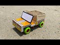 Making A MatchBox Lorry Car At Home Diy Electric Lorry Truck Car With Dc Motor