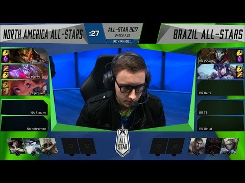 Bjergsen Zoe - NA vs BR - 2017 ALL-STAR EVENT - North America vs Brazil