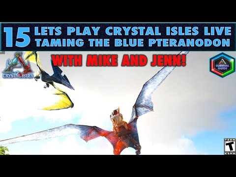 Let's Play Crystal Isles Live 15: Taming a Blue Pteranodon