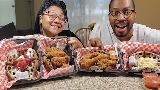 BEST Chicken and Waffles | Mukbang