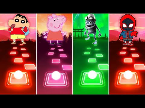 Shinchan vs Peppa Pig vs Crazy Frog vs Spiderman - Tiles Hop EDM Rush