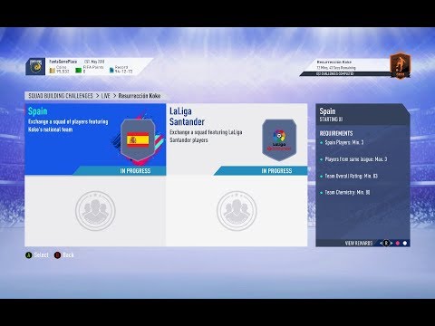 FIFA 19 LIVE SBC - RESURRECION KOKE with 2 Mega Packs Opening