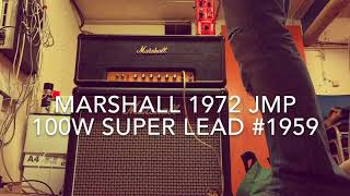 Video thumbnail for Marshall 1972 JMP 100w Super Lead #1959 (1 of 2) by James Robinson-Wyatt