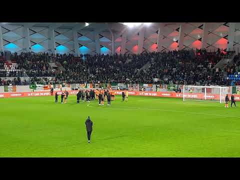 Luxembourg - Republic of Ireland 0-3 Irish fans and players except Doherty celebrates 14.11.2021