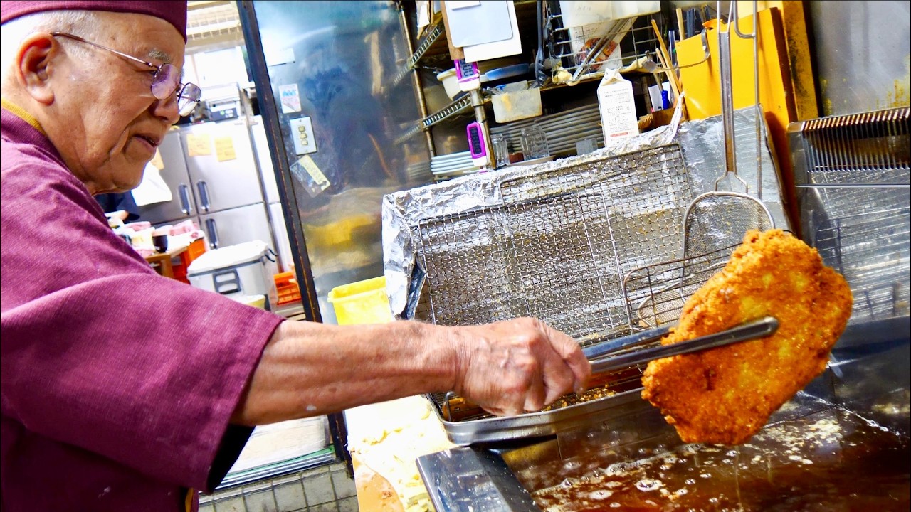 ８３歳店主「自分の食べたい大きさのトンカツにしたらデカくなってった…」巨大トンカツが次々注文される老舗の行列とんかつ屋に密着！