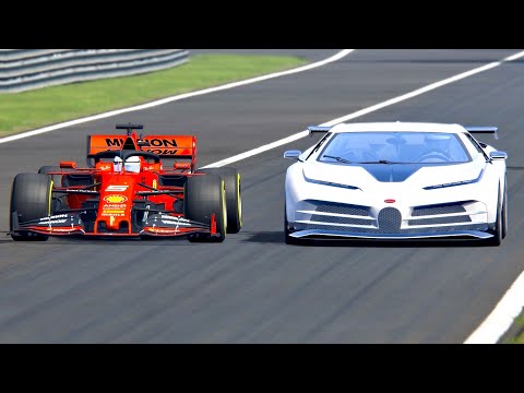 Ferrari F1 2019 vs Bugatti Centodieci - Monza
