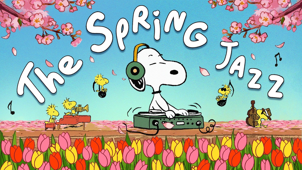 Feel Good Spring Jazz with Snoopy 🌸🎸🎼 | Upbeat Jazz Playlist to Start your Morning