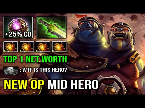 How to Solo Mid Ogre Magi Against Invoker in 7.32c Richest Hero Ever Top 1 Networth Dota 2