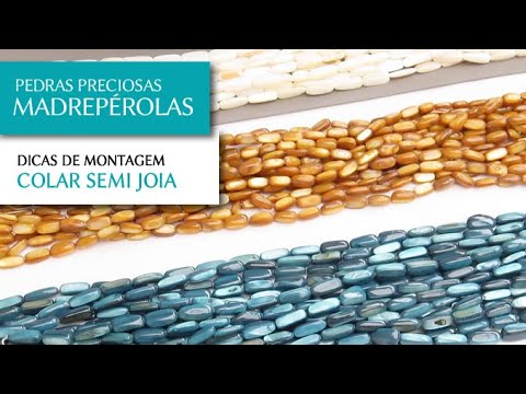 Fios de Madrepérolas bastonete para Montagem de Semi Joias - Pedra Mística