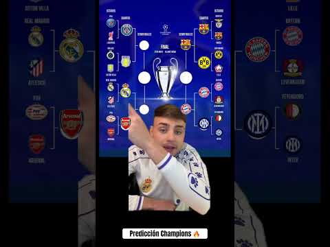 PREDICCIÓN CHAMPIONS LEAGUE 2025 (Octavos, Cuartos y Semis) #shorts #prediccion #champions #sorteo