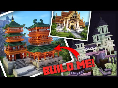PearlescentMoon - 7 Minecraft TEMPLES to Build! | A Build A Day Challenge - Week 9