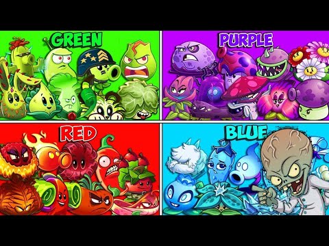 Pvz 2 Tournament 6 Team GREEN x BLUE x RED x ORANGE x PURPLE x YELLOW - Who Will Win? #pvz2