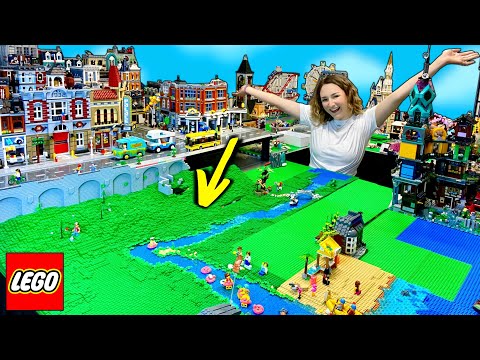 BIG CHANGES IN THE LEGO CITY!! Waterfall, River, and Downtown Expansion!