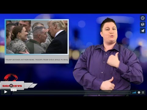 Trump defends withdrawing troops from Syria while in Iraq (ASL - 12.27.18)