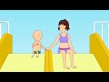 Cartoon Caillou Scared Of The Big Slide