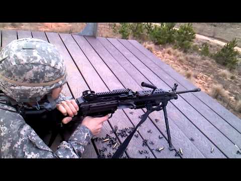 M249 200 rounds in about a minute and a half