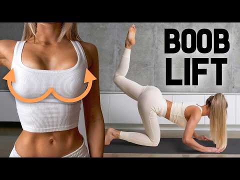 10 MIN BOOB LIFT Chest Workout - 12 Exercises to Lift Your Breast Naturally, No Equipment, At Home