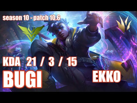 【韓国サーバー/GM】V3 BUGI エコー(Ekko) VS セジュアニ(Sejuani) JG - Patch10.6 KR Ranked【LoL】